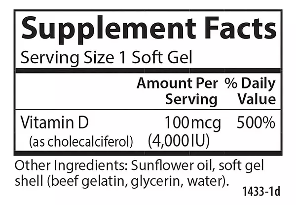 Salud y Equipamiento Médico - Vitamina D3 4000 Iu Carlson - Unid - Unidad A $1107 2