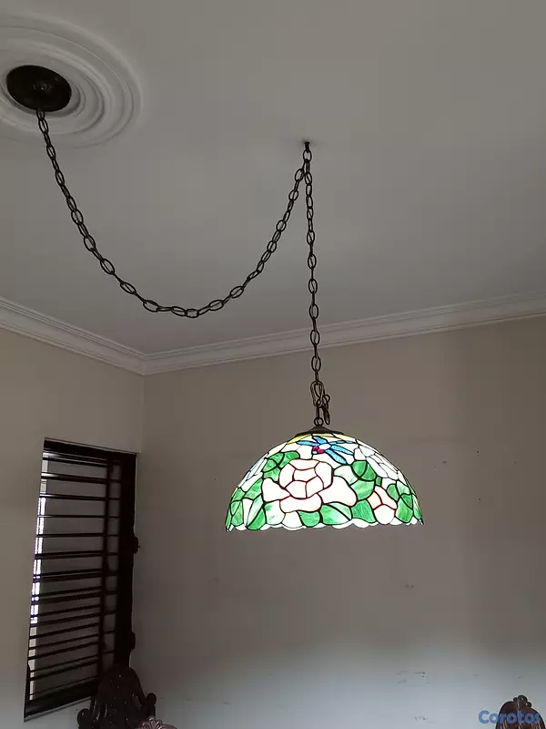 muebles y colchones - Lámpara antigua de Vitral 3