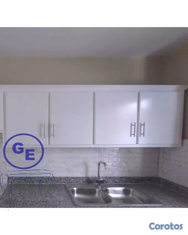 cocina - Gabinete de cocina blanco en hidrufugo  2