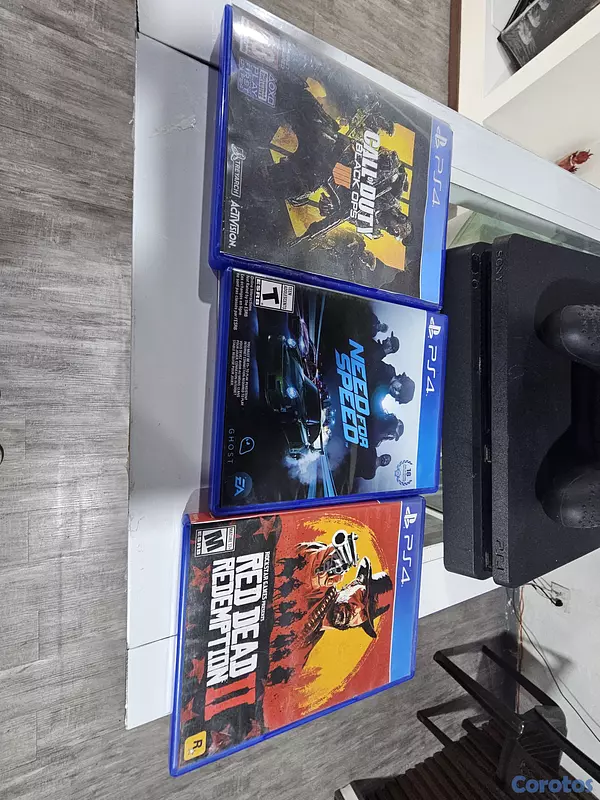consolas y videojuegos - Consola Playstation 4, 3 juegos, 1 Mando  3