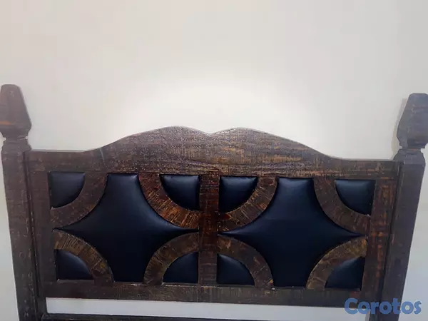 decoración y accesorios - 2 Espaldares Rústicos Madera Sólida (Caoba) - Impe 2