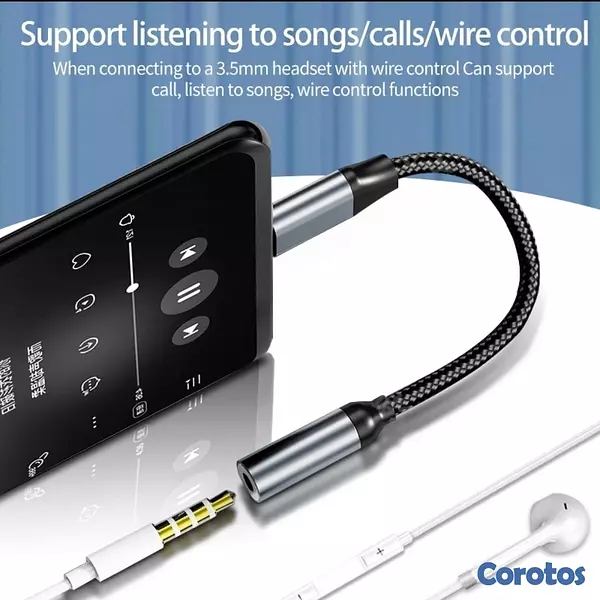accesorios para electronica - Adaptador de audio tipo C a auxiliar Jack 3.5mm 
 7