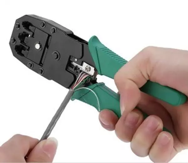 herramientas, jardines y exterior - Alicate de red Herramienta de crimpado de OB-315 con pelacables cable 3
