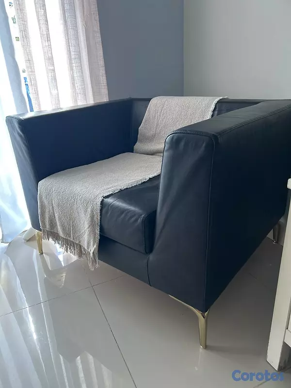 muebles y colchones - sofa en piel genuina 2