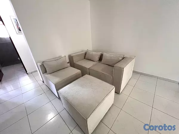 muebles y colchones - Juego de Sala Modular en Tela Veracruz Marfil –  Nuevo 3