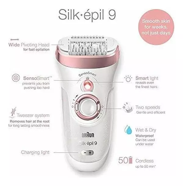 Salud y Equipamiento Médico - Depiladora Braun, Depilacion Para Mujeres, Serie 9-890   - 3