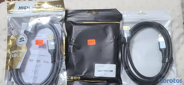 otros electronicos - variedad de cables hdmi y Displayport 2.1 nuevo, estoy en las caobas  6