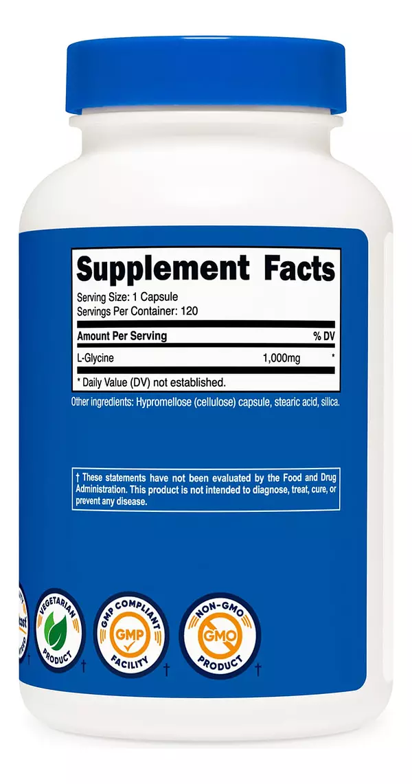 Salud y Equipamiento Médico - L-glycine 1000mg- Nutricost 5