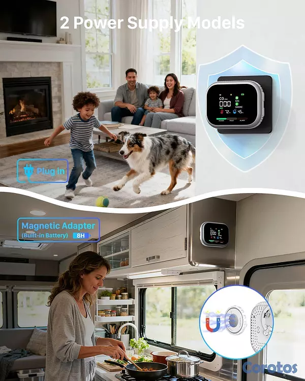 electrodomesticos - Detector de monóxido de carbono enchufable 6 en 1 3