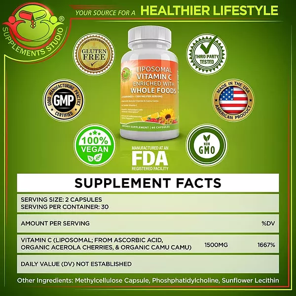 Salud y Equipamiento Médico - Vitamina C 60 Cap Supplements - Un - Unidad A $3554 2