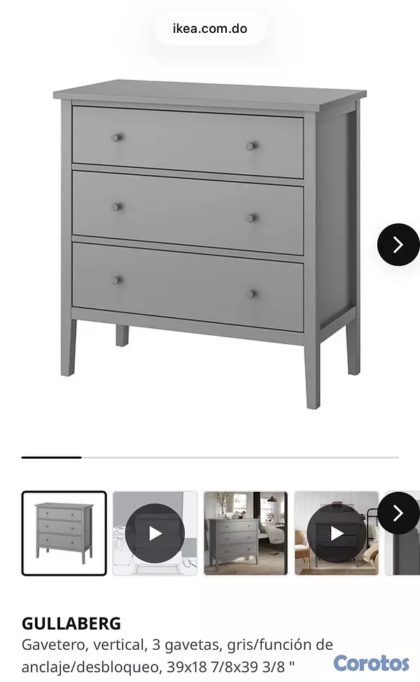 muebles y colchones - Gavetero 3 gavetas GULLABERG 3