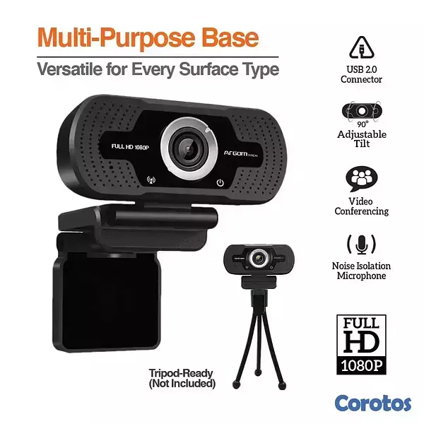 camaras y audio - CAMARA WEB ARGOM CAM40 - FULL HD, 1080P MICRÓFONO INTEGRADO CON REDUCCION RUIDO 2