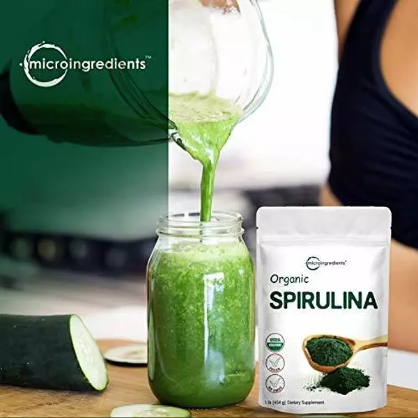 Salud y Equipamiento Médico - Espirulina Organica En Polvo - Micro Ingredients - 1 Lb 3