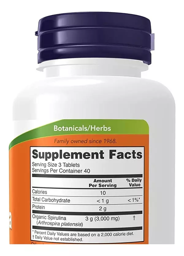Salud y Equipamiento Médico - Espirulina 120 Tab 3000 Mg Now 2
