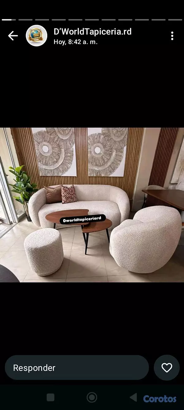 muebles y colchones - juego de muebles curvo moderno 3