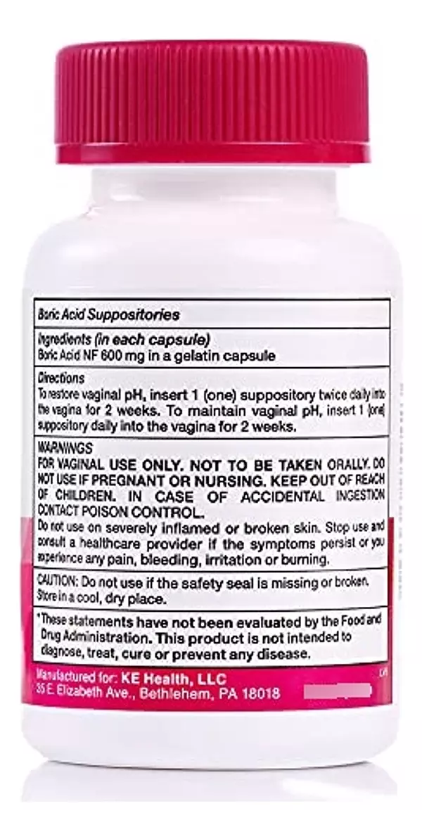 Salud y Equipamiento Médico - Ovulos Vaginales Acido Borico Boricap 30 Unid 2