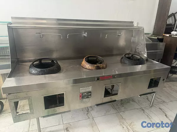 equipos profesionales - Estufón Chino de 3 WOK – Estufa con Potencia y Rendimiento  3