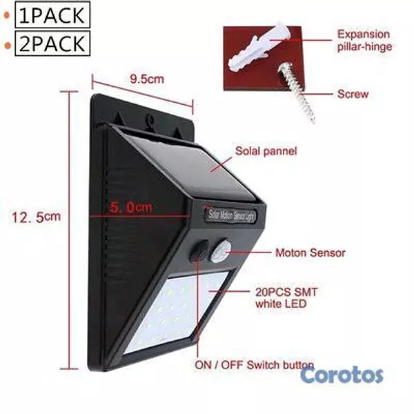 otros electronicos - 🌞💡 Lámpara solar con sensor de movimiento por tan solo $990 💡🌞 5