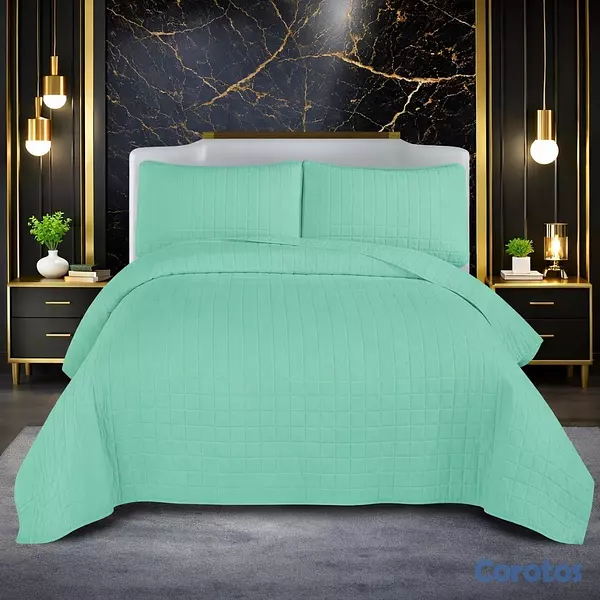 muebles y colchones - juego de cobertor 3 piezas para cama de 60  2
