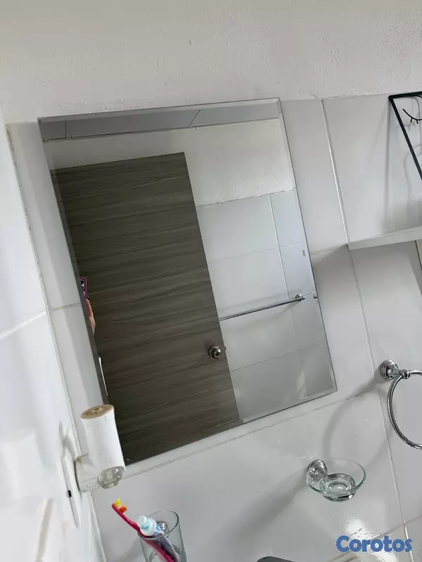decoración y accesorios - Lavamano Blanco de baño con Espejo 5