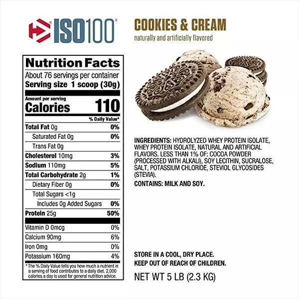Salud y Equipamiento Médico - Proteina Iso 100 Galletas 5 Lbs 2