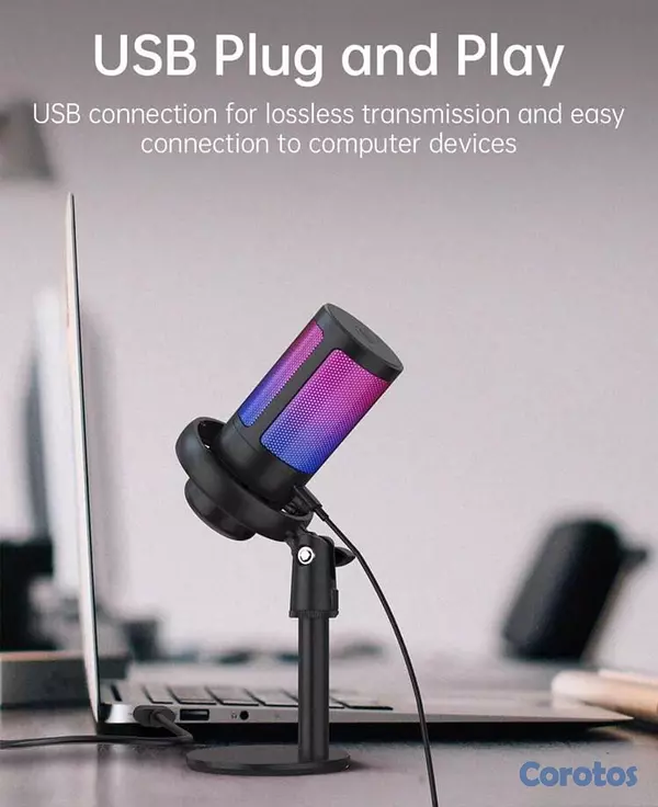 camaras y audio - micrófono con base y RGB 3