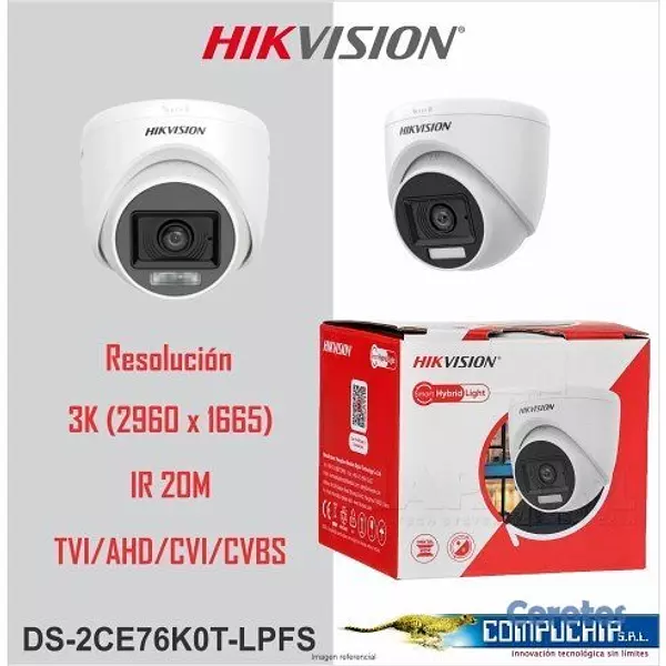 camaras y audio - Camara Hikvision 3K Smart Hybrid Ligth con audio  1