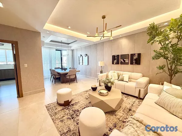 apartamentos - vendo bella vista sur amueblado tres habitaciones con su baño dos parqueo balcó 3