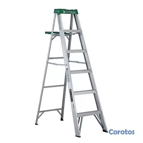 herramientas, jardines y exterior - Escalera NUEVA de aluminio de 6 peldaños 2