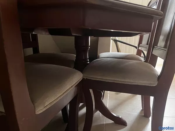 muebles y colchones -  comedor en Caoba 4 sillas  3