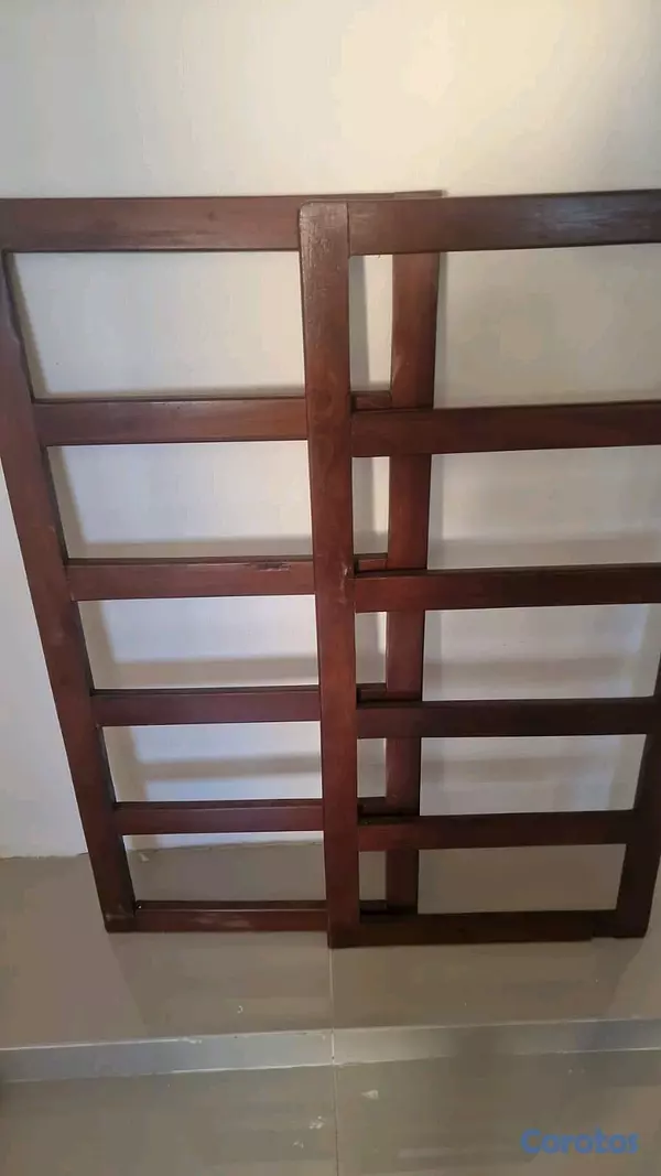 muebles y colchones -  cama twin en caoba con colchón  3