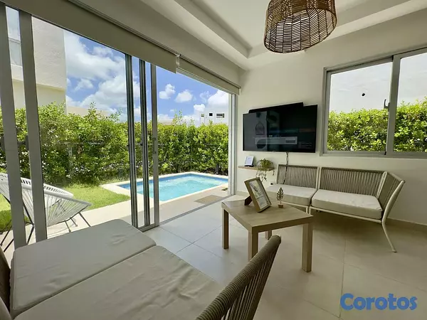 casas vacacionales y villas - Villa en alquiler amueblado en vista cana, Bávaro  10