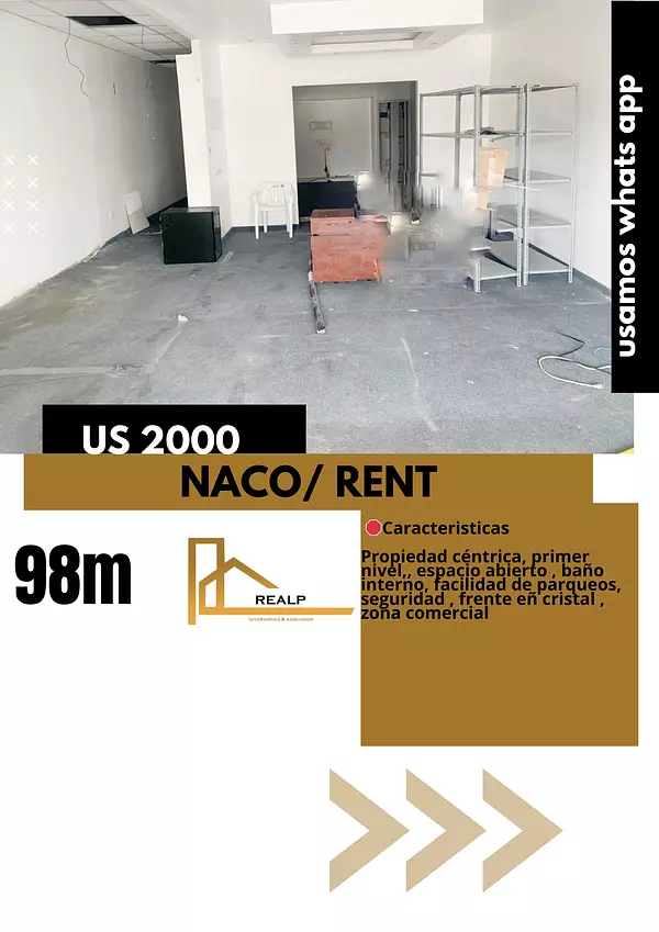 oficinas y locales comerciales - Local en primer nivel naco 1