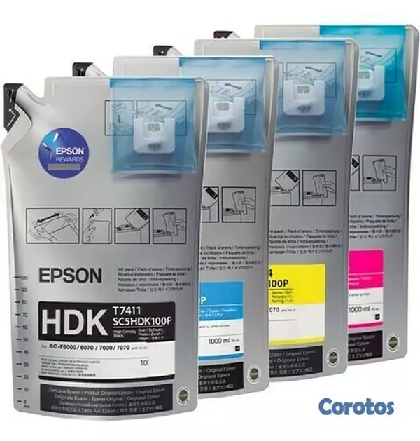 impresoras y scanners - BOLSA DE TINTA EPSON ULTRACHROME T741 EN TODOS LOS COLORES PARA F6200, F7200, F9 1