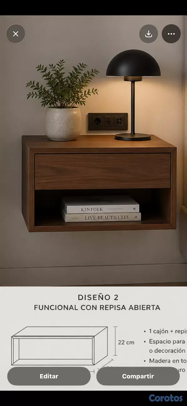 decoración y accesorios - Muebles de TV, Closet, Mesitas de noche, repisas flotantes, espejos, paneles etc 13