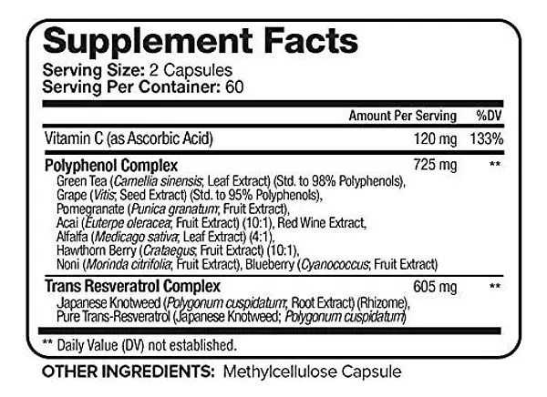 Salud y Equipamiento Médico - Resveratrol 1450mg Antioxidante Inmune Nutrivein 120 Cap 3