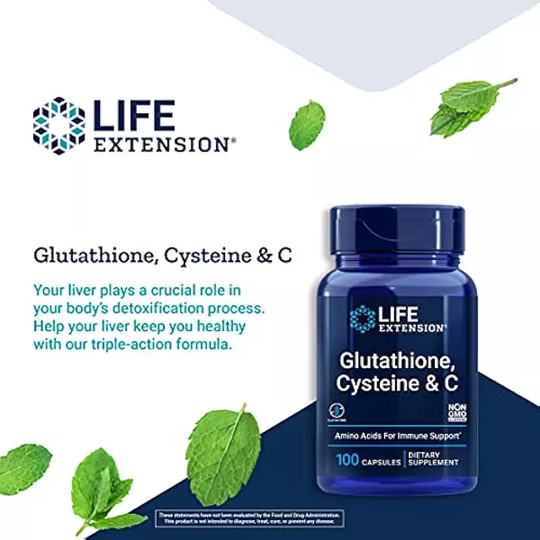 Salud y Equipamiento Médico - Life Extension Glutation,cisteina Y C 750mg, 100 Capsulas 2