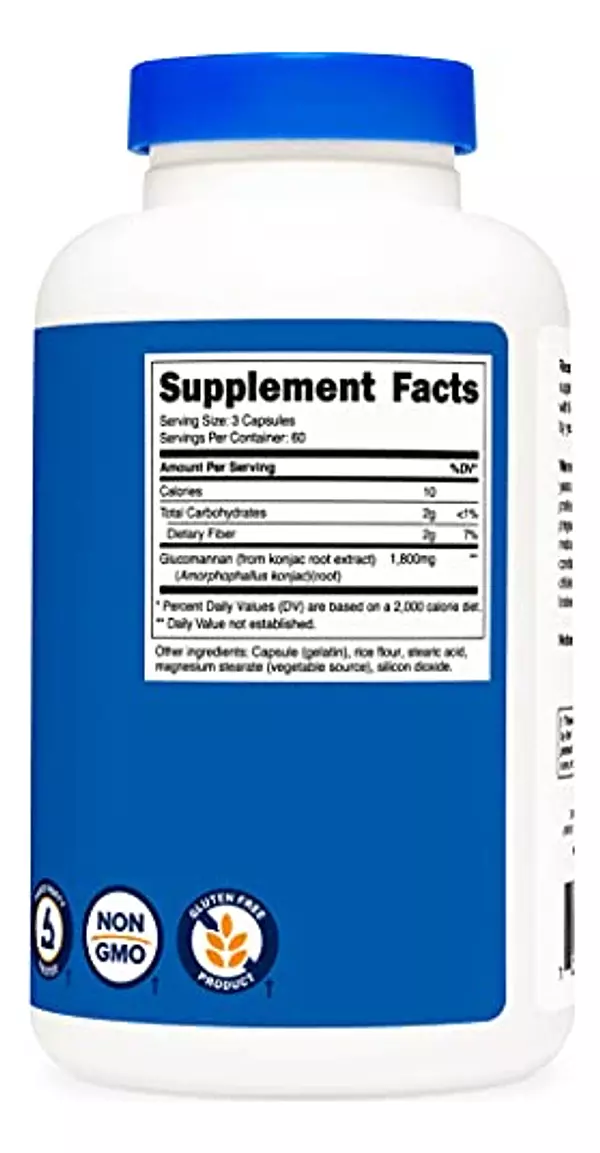 Salud y Equipamiento Médico - Glucomanano 1,800 Mg Por Porcion 4