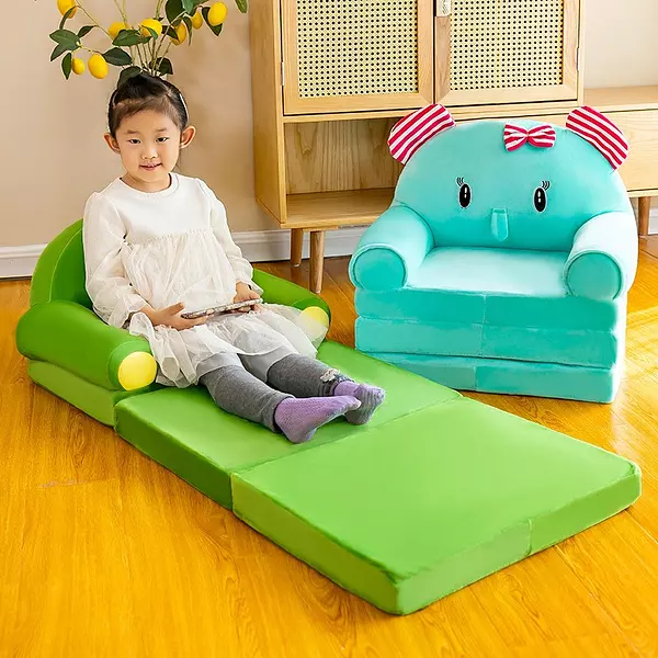 juguetes - SOFA PLEGABLE MUEBLE PARA BEBES Y NIÑOS CAMA PLEGABLE 2