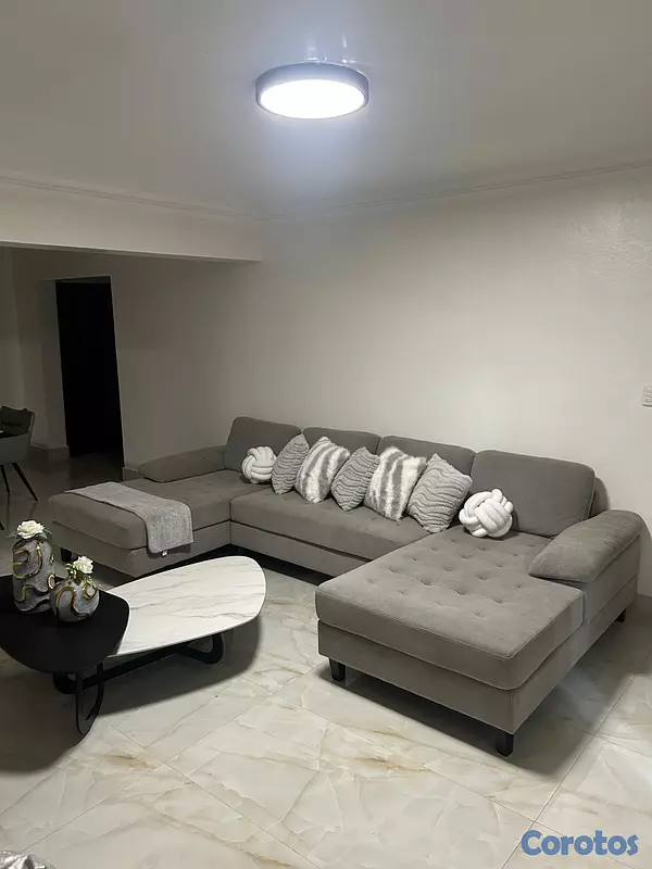 muebles y colchones - Mueble gris moderno en forma U 2