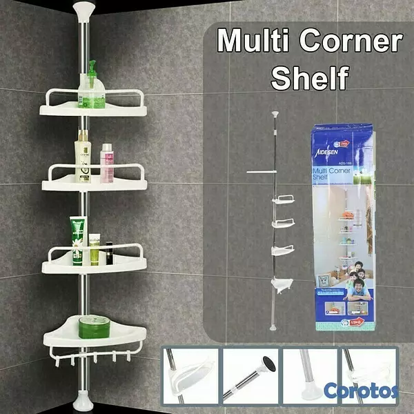 decoración y accesorios - Estante organizador tipo esquinero para baño 4