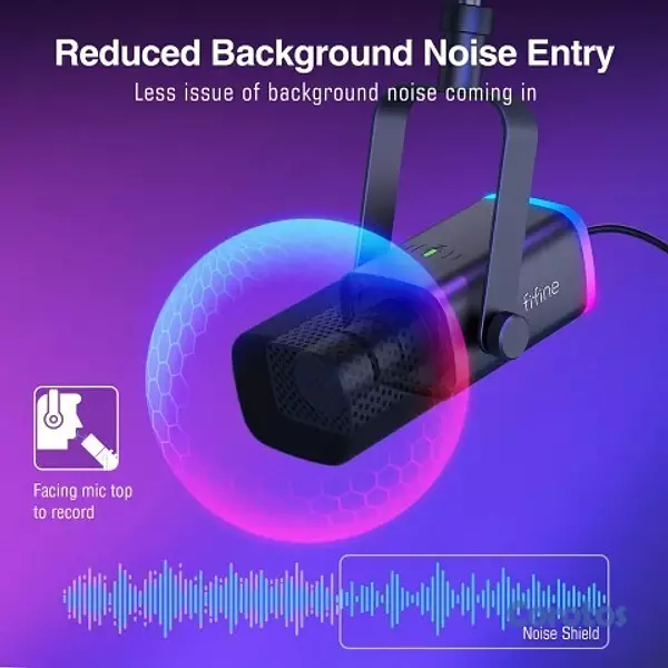 camaras y audio - Micrófono Fifine Ampligame  XLR/USB AM8t 4