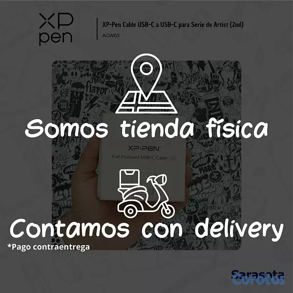 accesorios para electronica - XP-Pen Cable USB-C para Artist 3