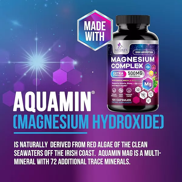 Salud y Equipamiento Médico - Complejo De Magnesio 500 Mg Con Glicinato, Malato, Citrato, 5