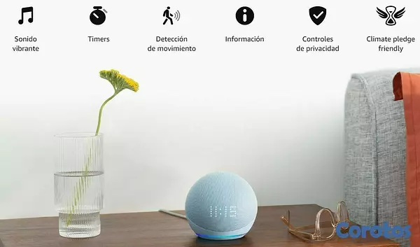 accesorios para electronica - Echo Dot con Reloj 5ta geneneracion 6