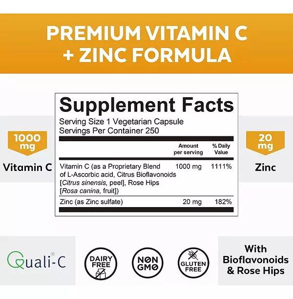 Salud y Equipamiento Médico - Vitamina C + Zing 1000mg Viva N 2