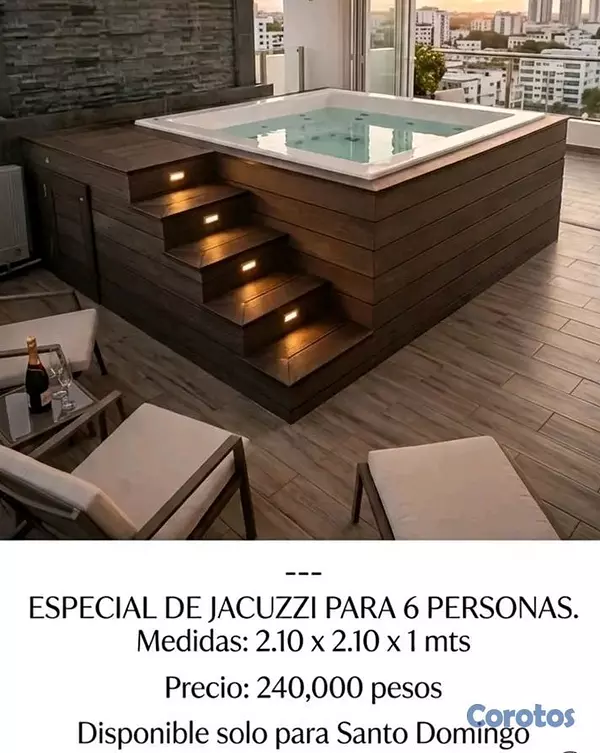 decoración y accesorios - jacuzzi en fibra de vidrio  2