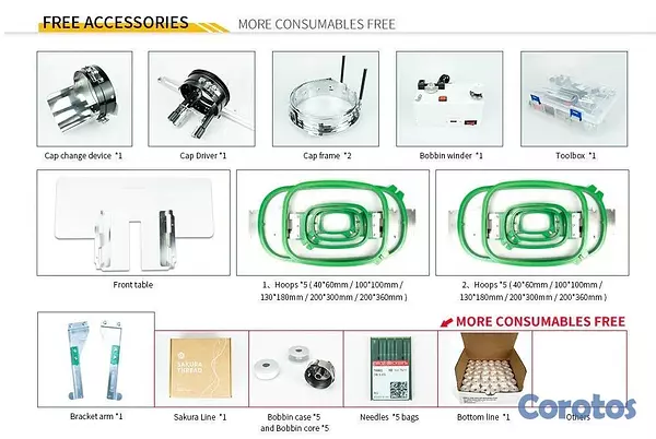 equipos profesionales - Máquina de Bordado Industrial PROEMB BF-1500 2