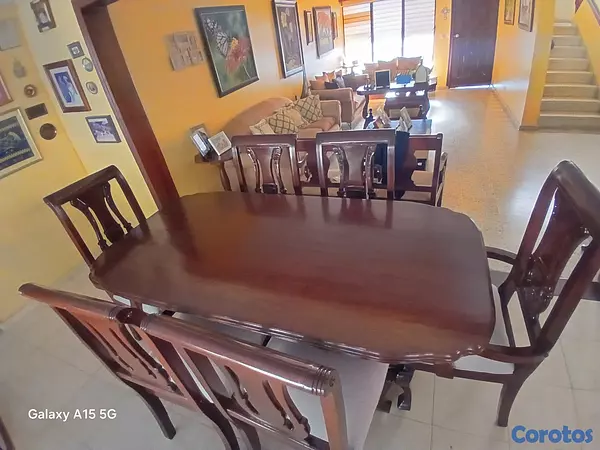 muebles y colchones - Hermoso Juego de  Comedor Caoba de 6 sillas 4