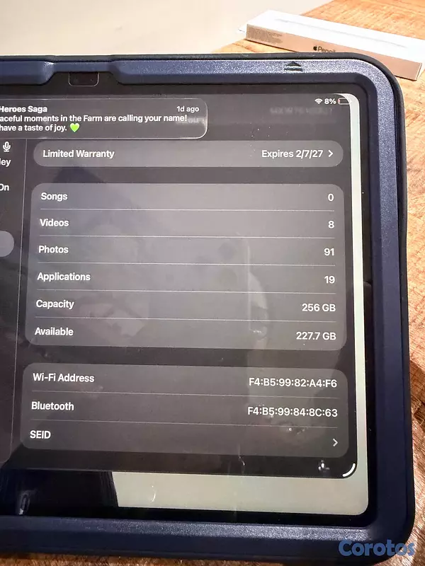 celulares y tabletas - APPLE IPAD A16 11pulgadas 256gb (case) (clear)  4